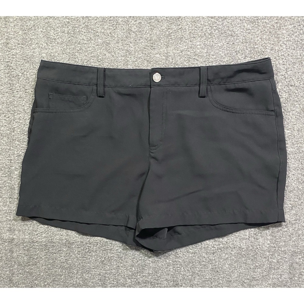 Calvin Klein Black Chino Shorts Women Minimalist Tailored Summer Size 12